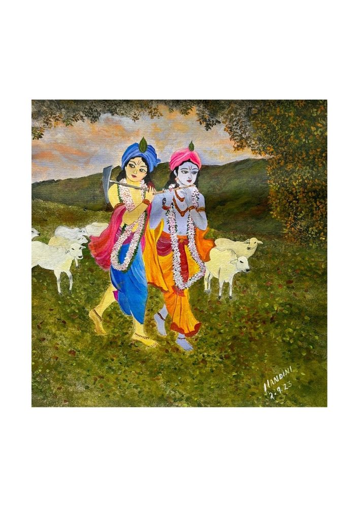 Lord Krishna and Balaram by Amoha Galleria Collection