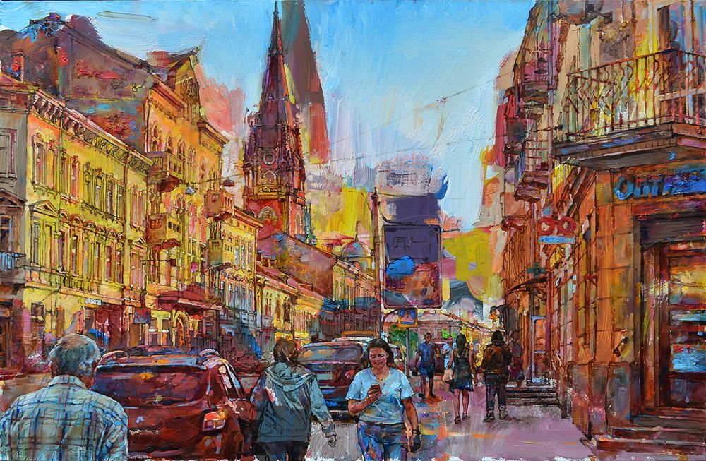 Evening sun in the downtown by Andrii