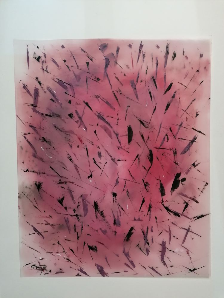 Untitled - oil on glossy paper cm34x26,5 by Eliana Re