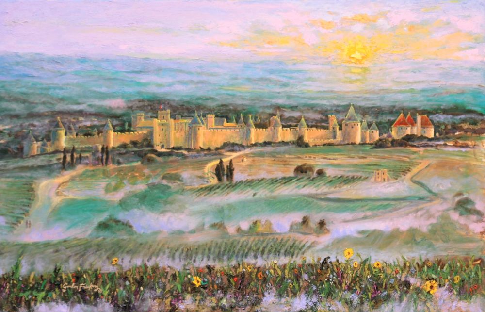 Carcassonne, an Autumnal Sunrise. by Gordon Stuart Allen Frickers
